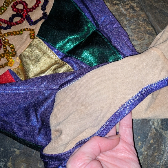 Handcrafted Artistic Swimming Circus Colors One Piece Bathing Suit Size 34/36 - Picture 6 of 9